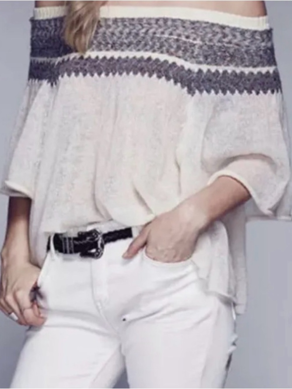 Free People Loch Lomand Off Shoulder Sweater - Picture 5 of 13